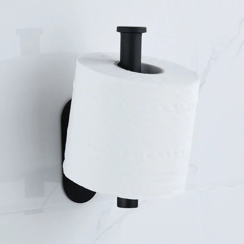 Punch-Free Stainless Steel Toilet Paper Holder
