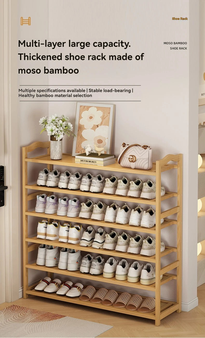 Multi-Layer Solid Wood Shoe Rack
