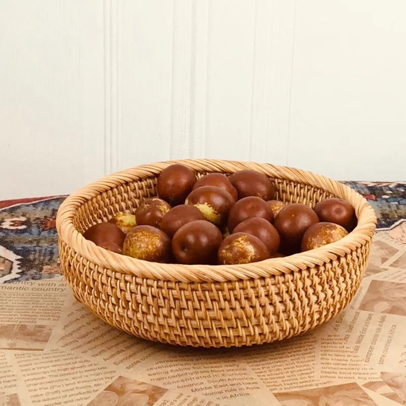 Hand-woven Decorative Wicker Storage bowl