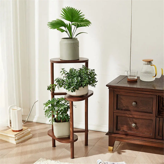 Space-Saving Bamboo Plant Stand