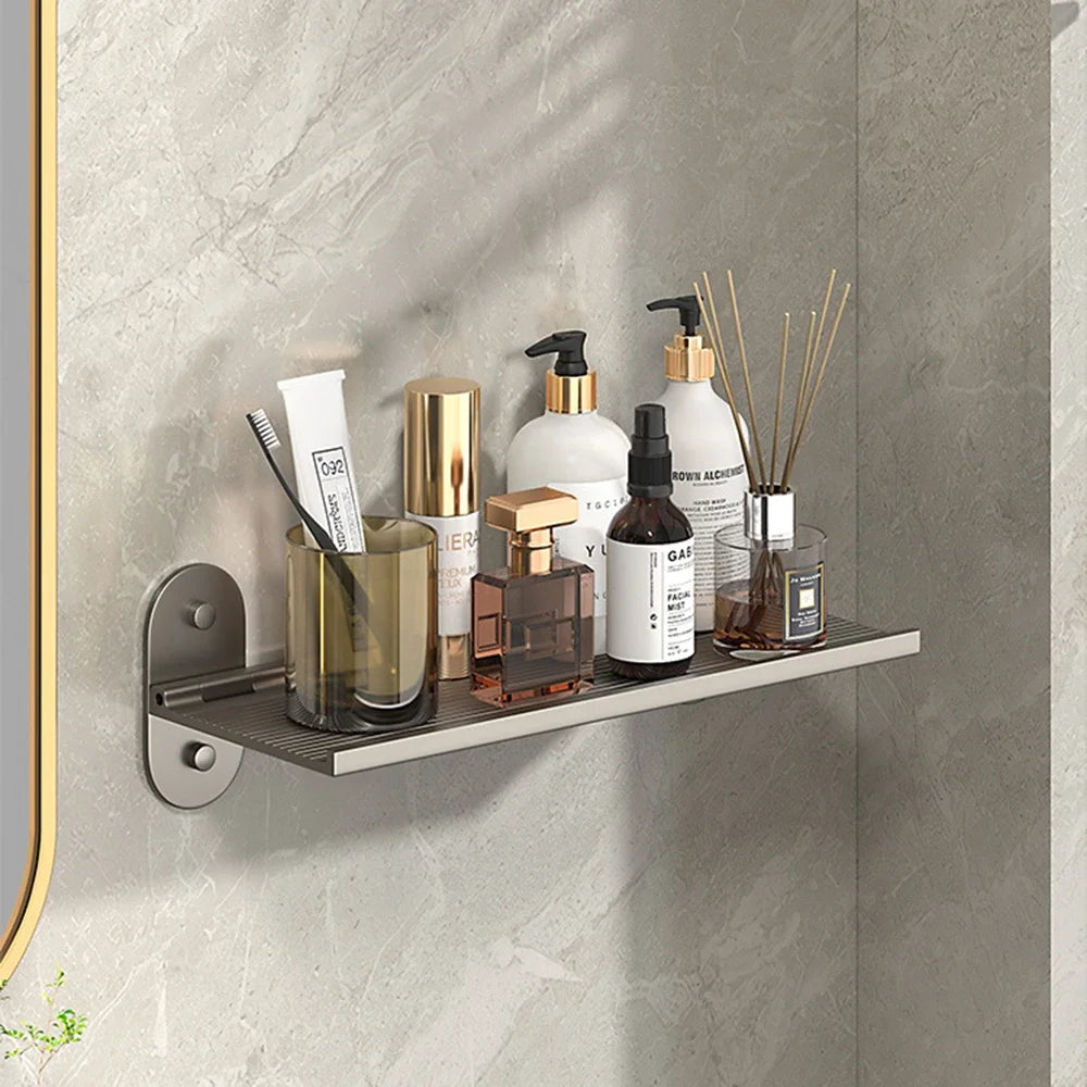 Foldable Aluminium Bathroom Wall Shelf