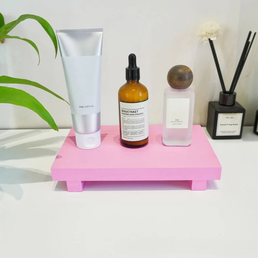 Minimalist Wooden Bathroom Pedestal Tray