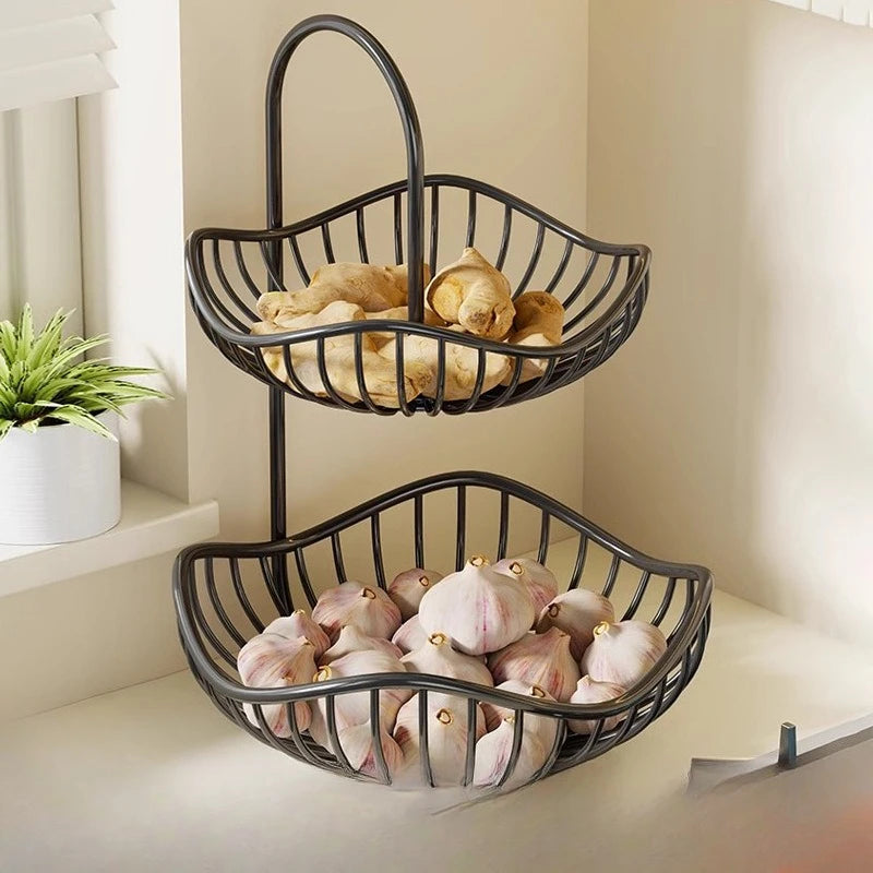 Decorative Modern Fruit Basket Vegetable Bread Holder Fruit Storage Rack Serving Tray Home Kitchen