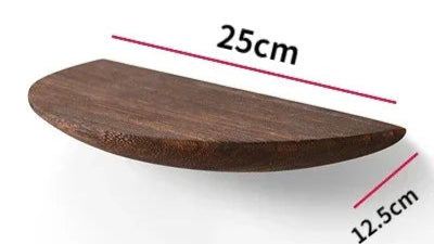 Half-Moon Wooden Wall Shelf