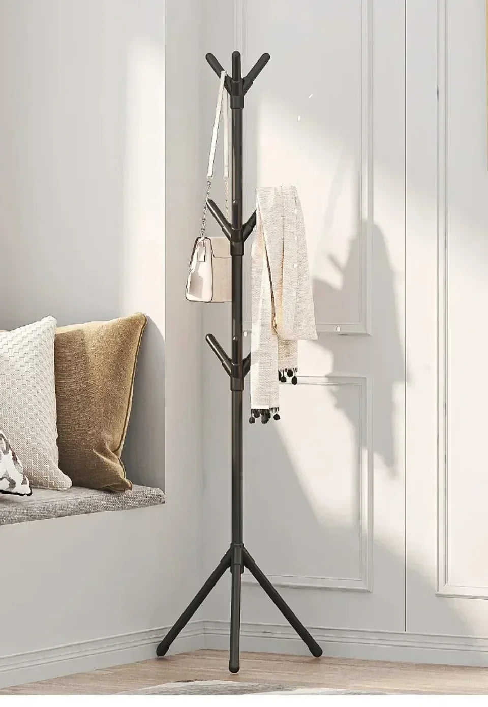 Floor-to-Ceiling Coat & Hat Rack