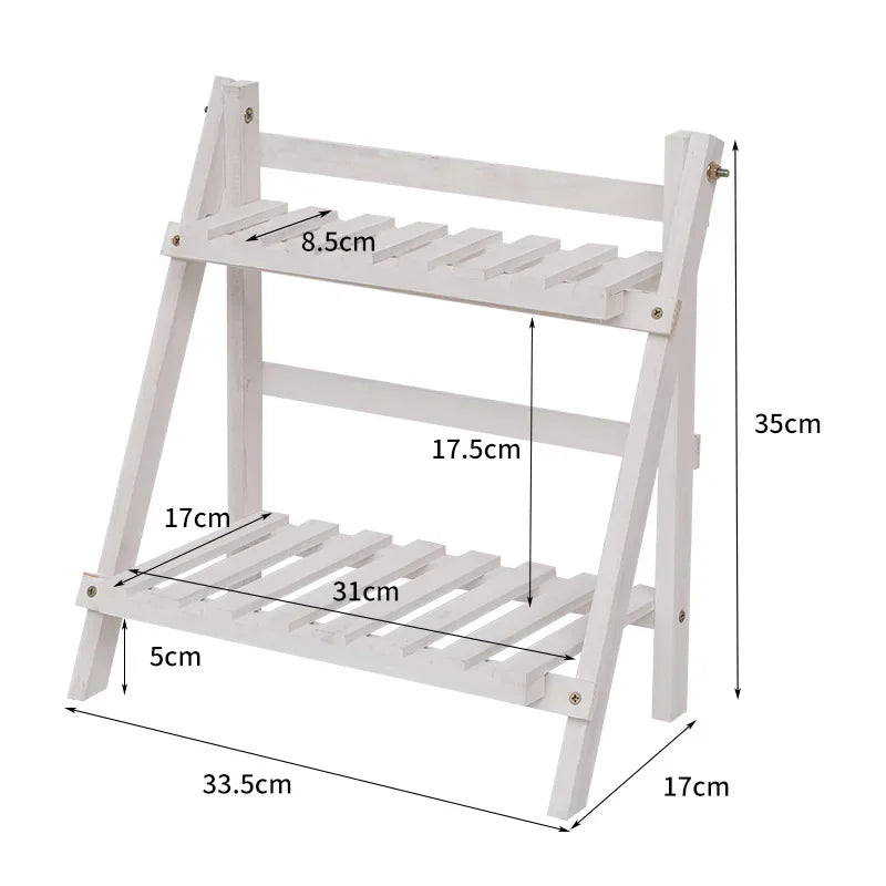 Wooden Storage Shelf 2-Tiers Desktop Organize