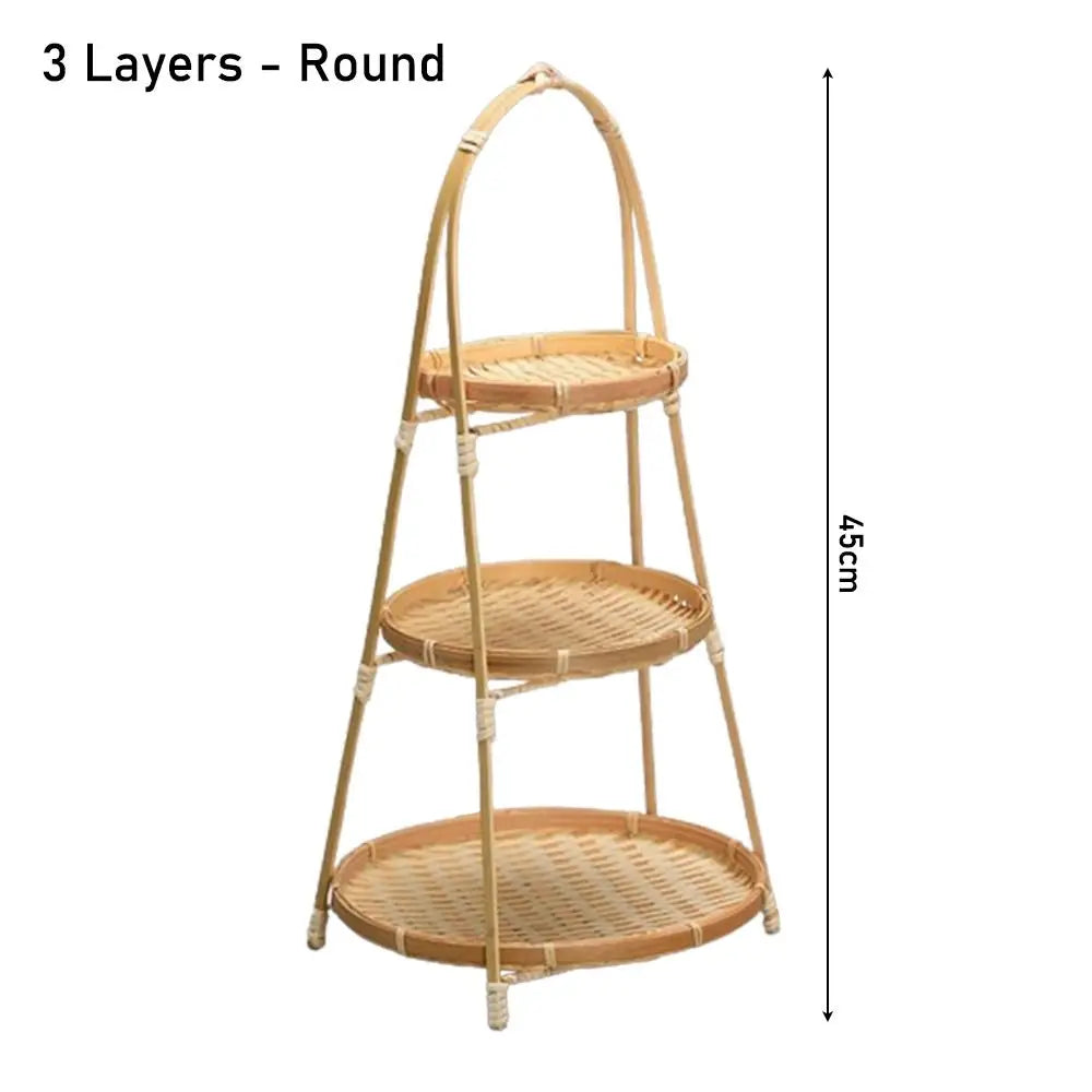 Multi-Layer Bamboo Woven Basket