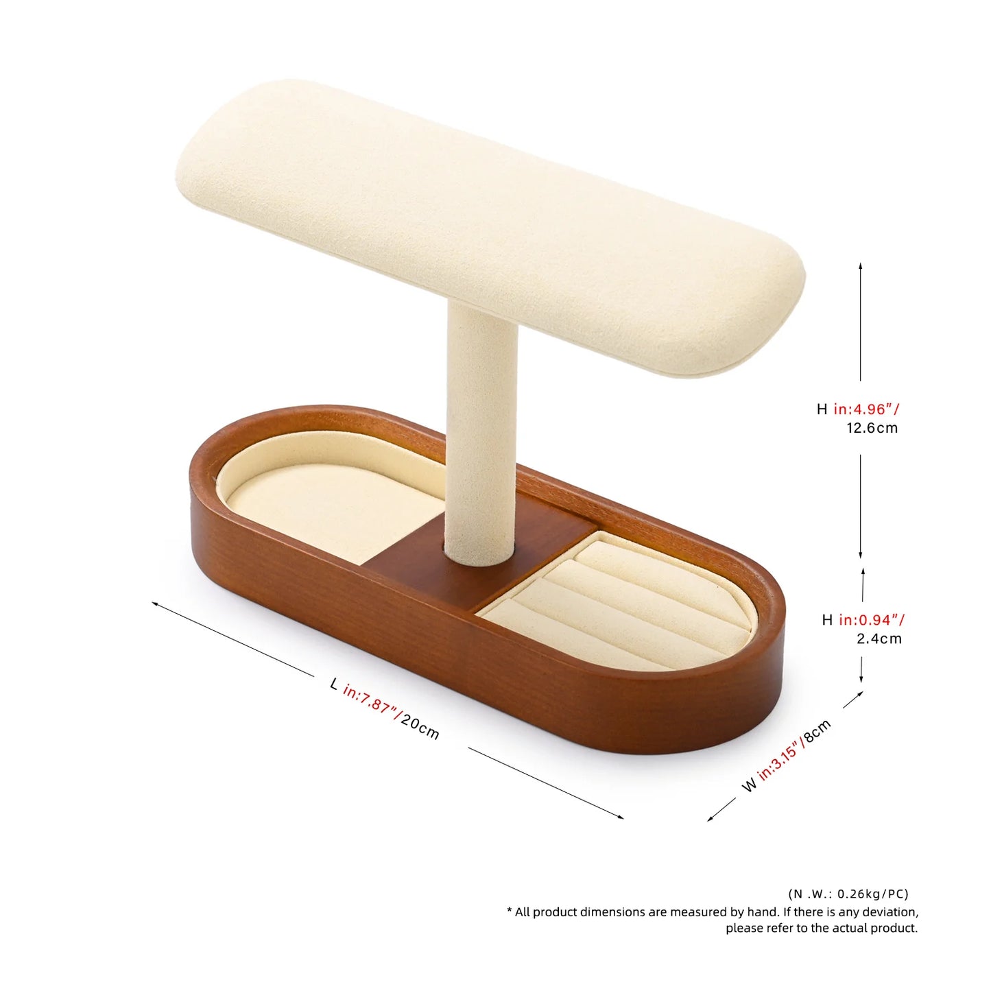 Wooden T-Shape Jewellery Stand