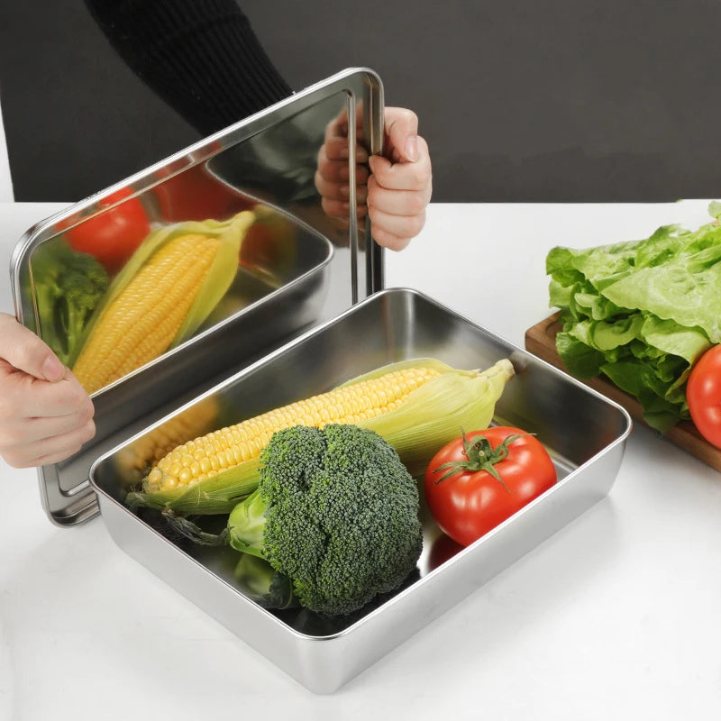 Stainless Steel Food Storage Tray