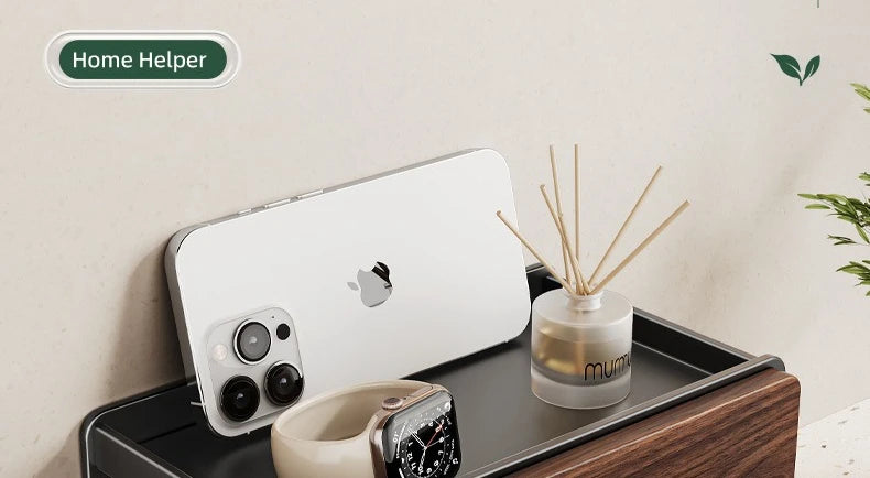 Walnut Bathroom Storage Box