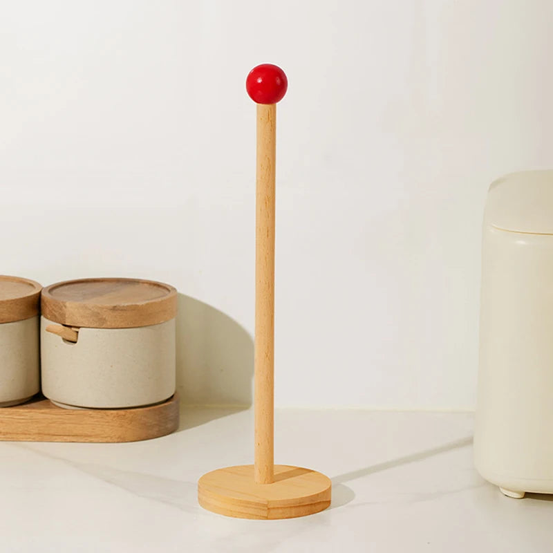 Wooden Vertical Paper Towel Holder