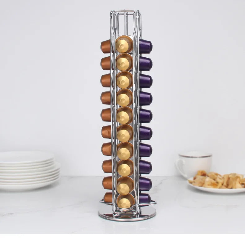 Rotating Coffee Capsule Storage Tower