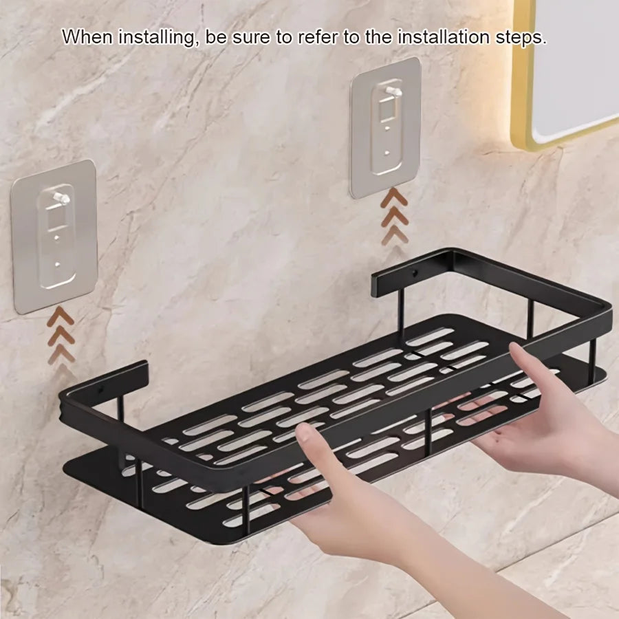 Sleek No-Drill Wall Shelf