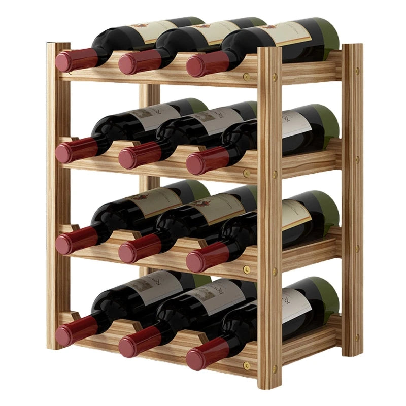 Standing Wooden Wine Rack Organizerr