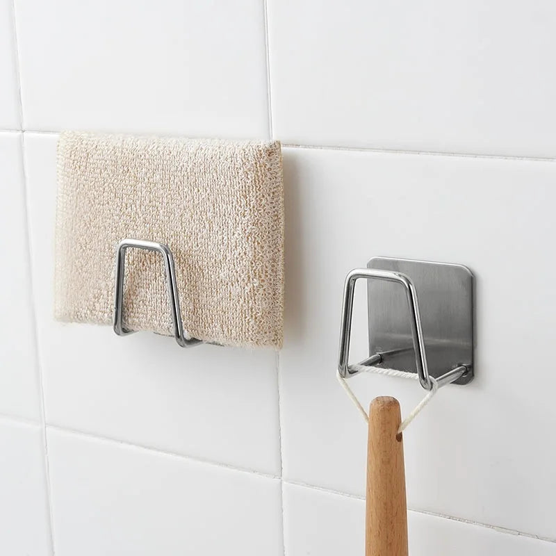 Minimalist Stainless Steel Sink Sponge Rack