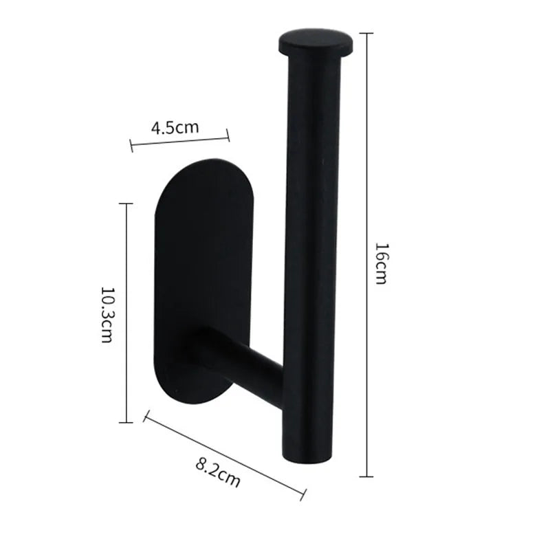 Punch-Free Stainless Steel Toilet Paper Holder