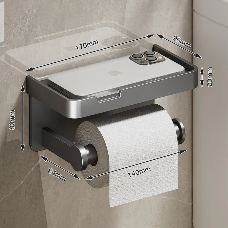 Luxury Black & Gold Toilet Paper Rack