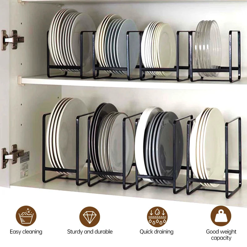 Metal Kitchen Plate Organizer