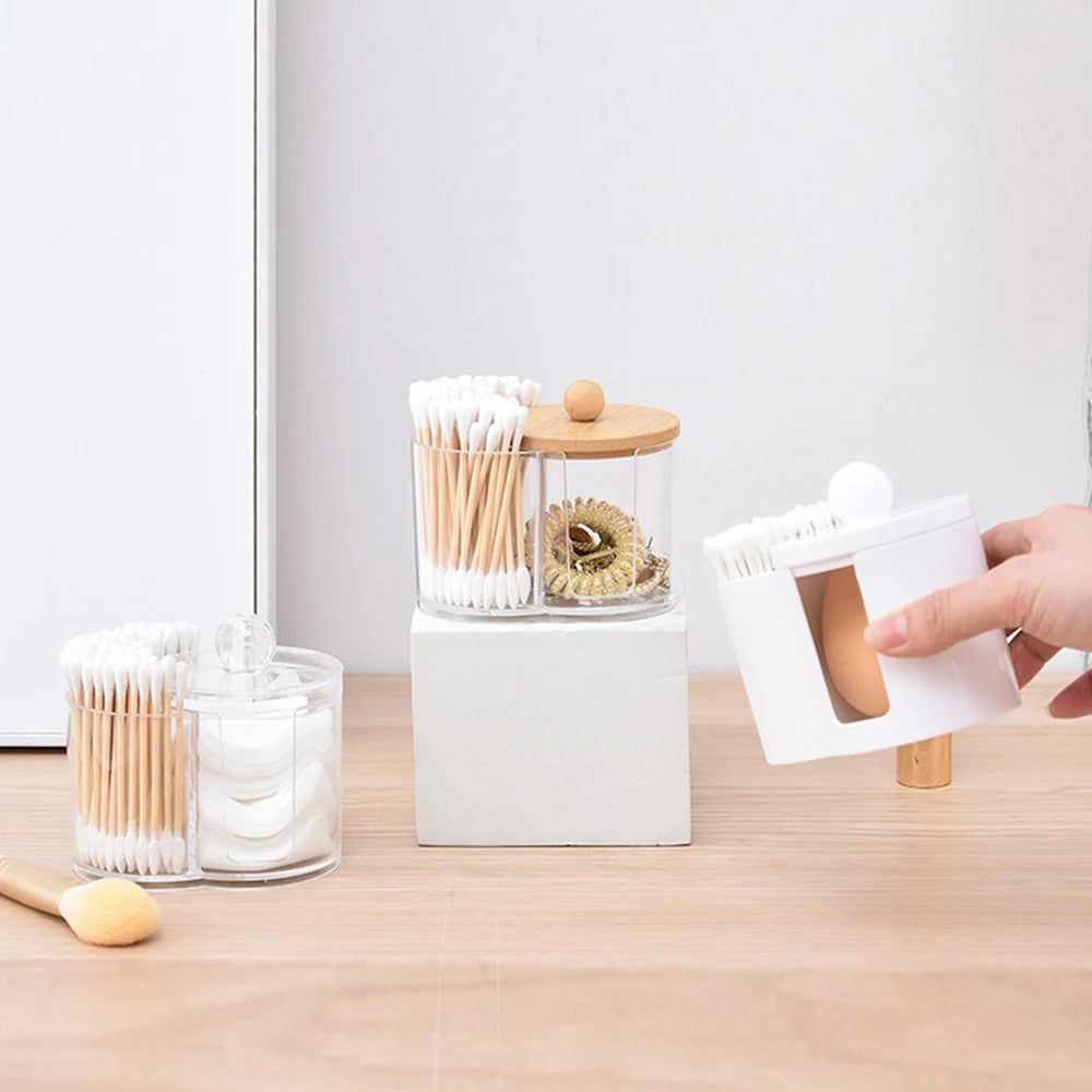 Bathroom Cotton Swab & Pad Jar