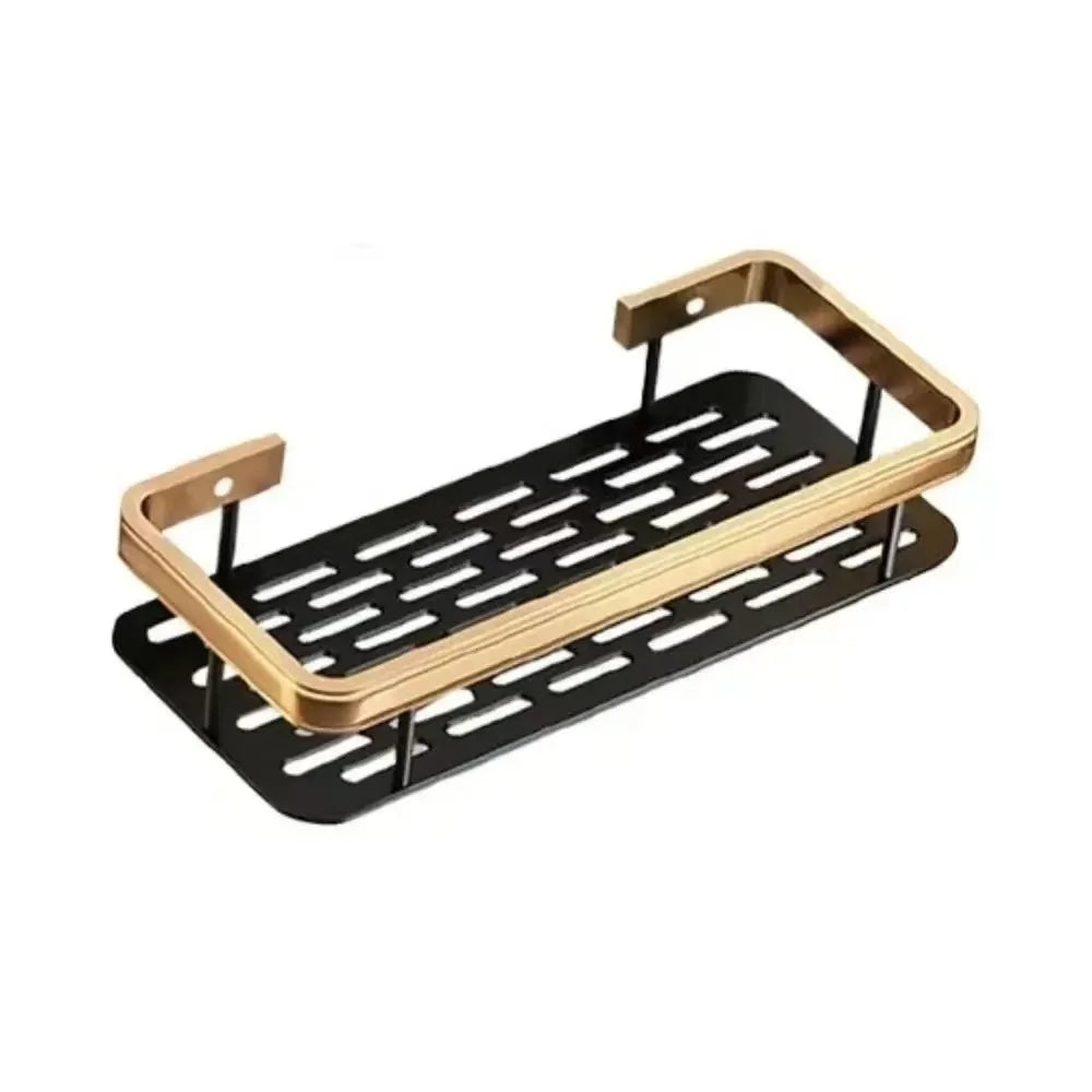 Bathroom & Kitchen Organizer – No-Drill 2-Tier Wall Shelf