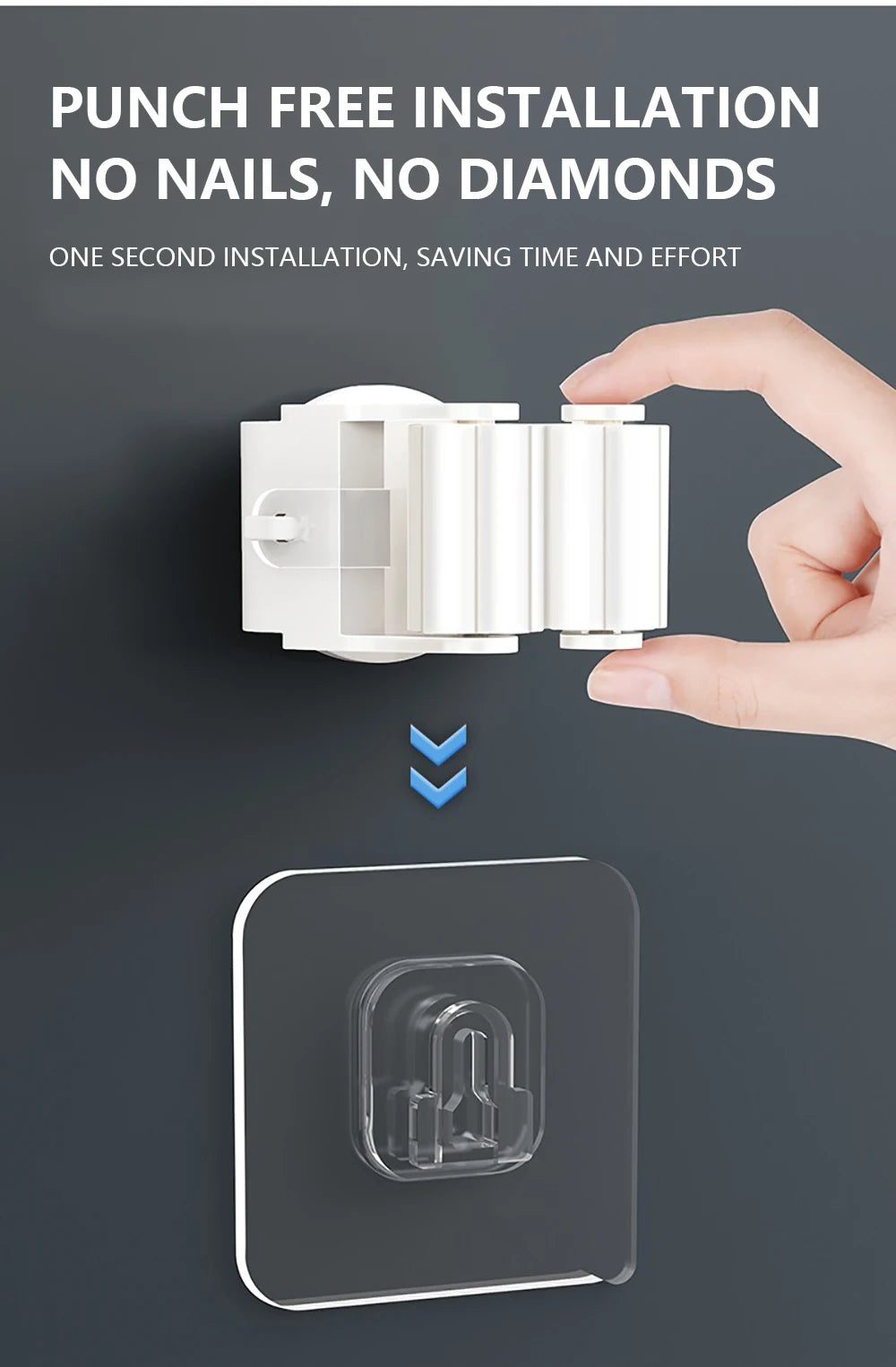 Multi-Purpose Wall Hook Organizer - No Drilling Required