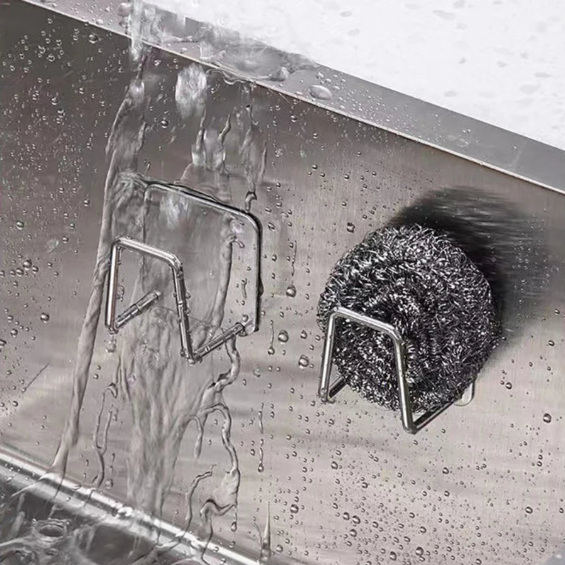 Minimalist Stainless Steel Sink Sponge Rack