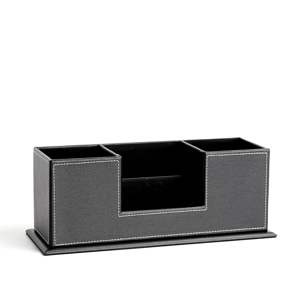 Business Leather Pen Holder Makeup Brush Storage Box Living Room Desktop Storage Office Desktop Storage Box