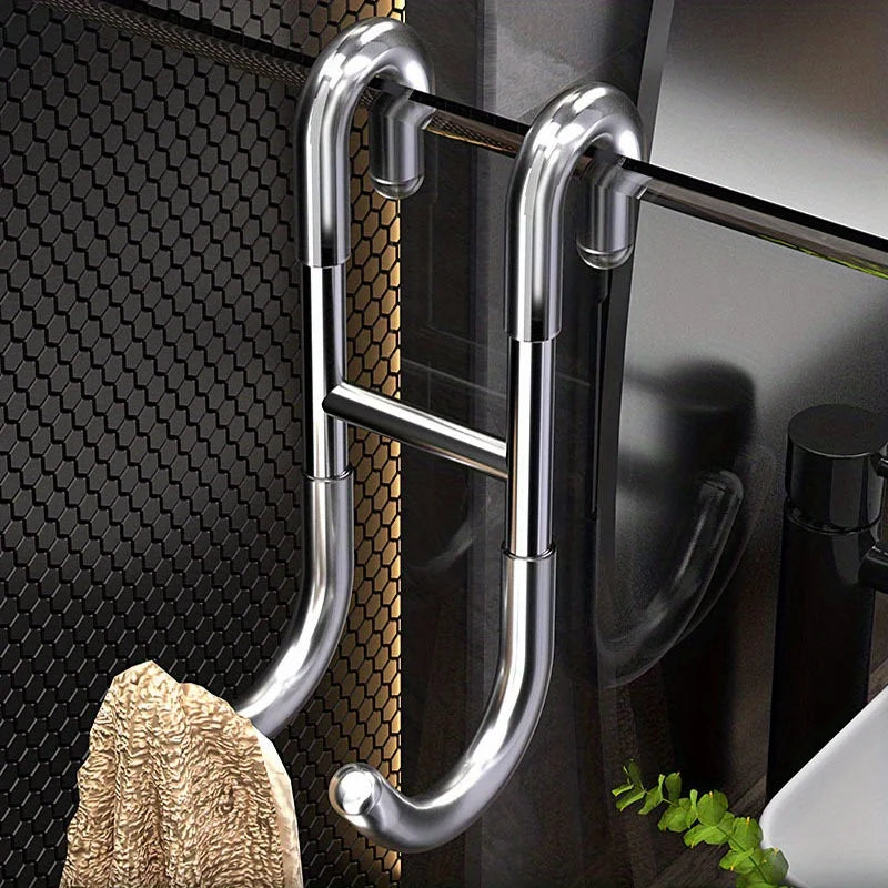 Stainless Steel Shower Door Hooks - No-Drill