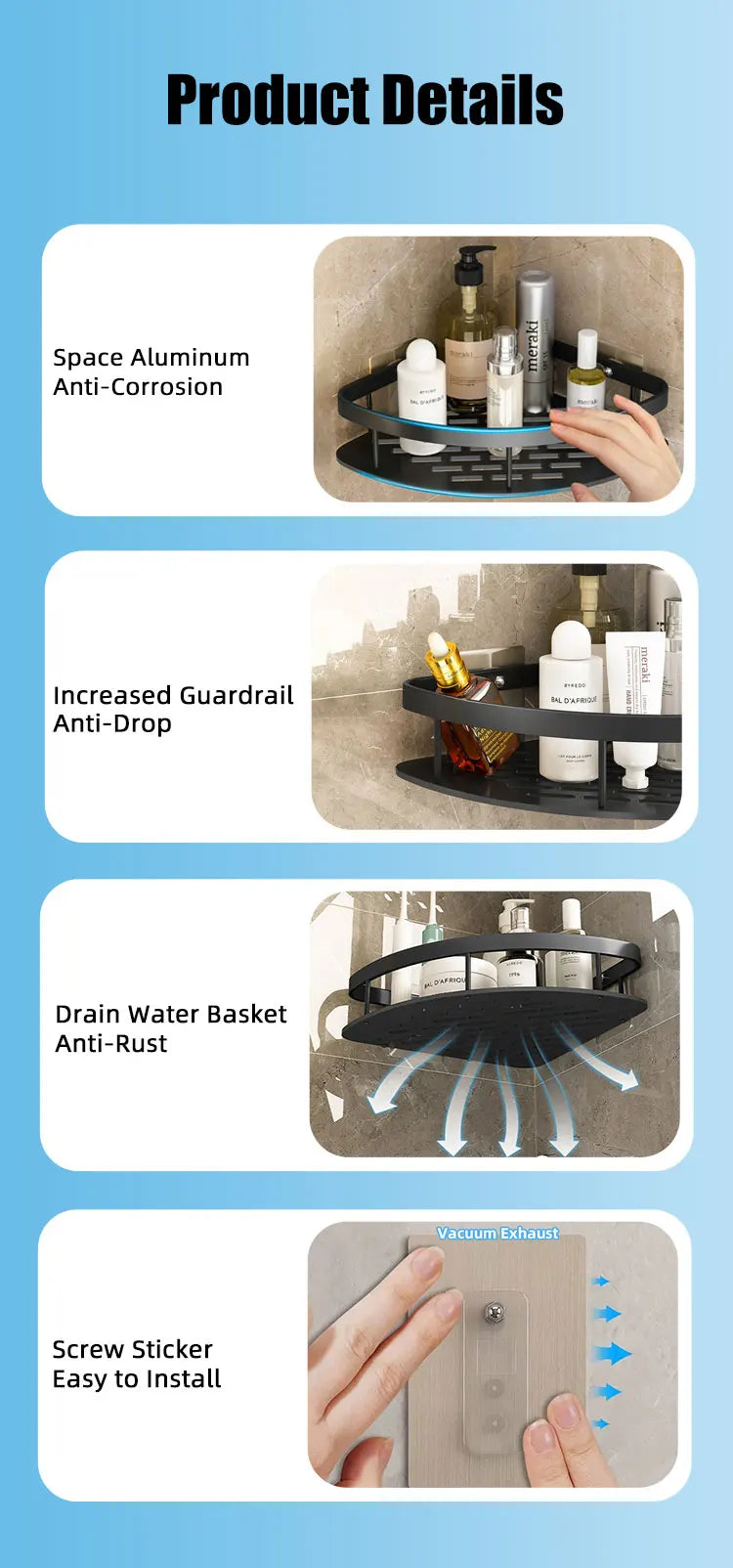 Modern Aluminium Bathroom Rack