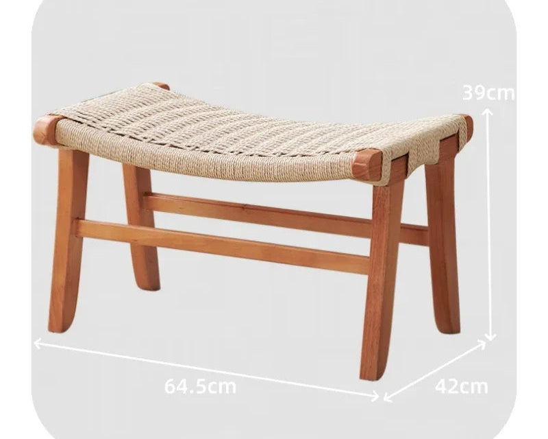 Handwoven Rattan Stool
