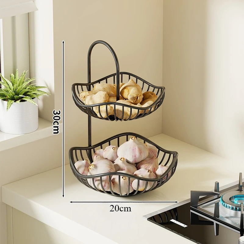Decorative Modern Fruit Basket Vegetable Bread Holder Fruit Storage Rack Serving Tray Home Kitchen