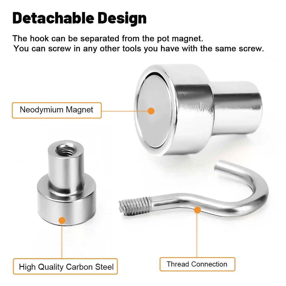 Minimalist Heavy-Duty Magnetic Hook Set