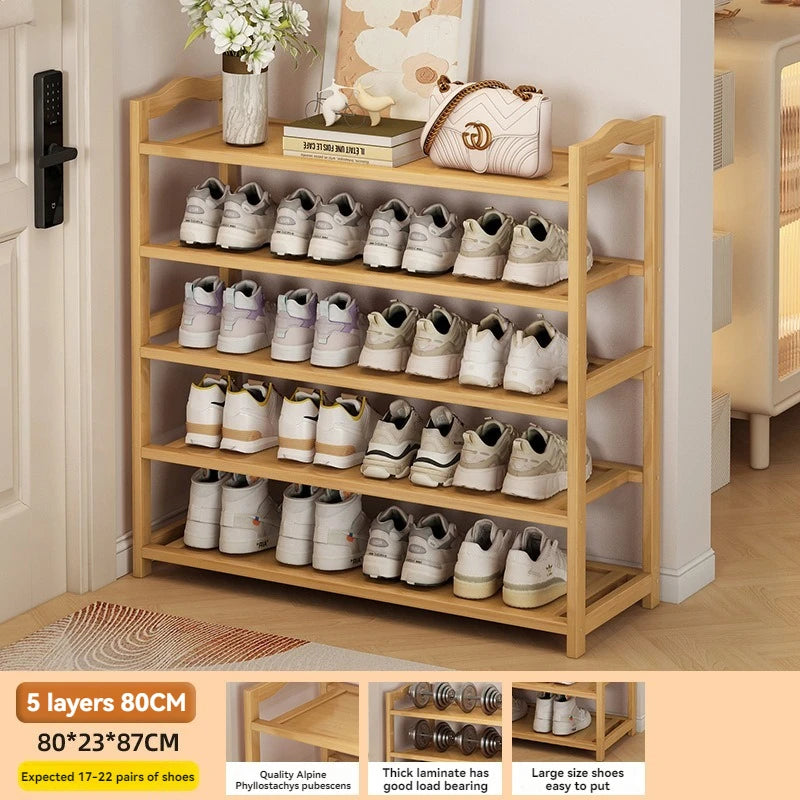 Multi-Layer Solid Wood Shoe Rack