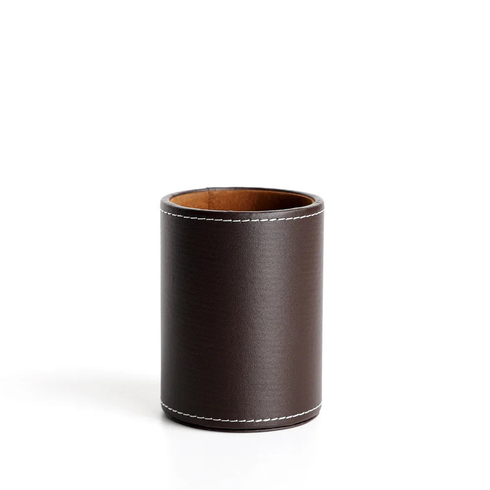Business Leather Pen Holder Makeup Brush Storage Box Living Room Desktop Storage Office Desktop Storage Box