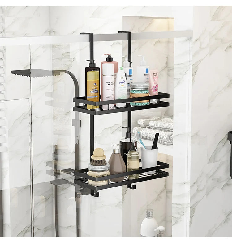 Minimalist No-Drill Bathroom Shelf