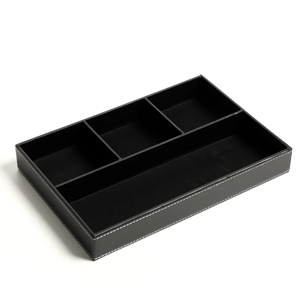 Business Leather Pen Holder Makeup Brush Storage Box Living Room Desktop Storage Office Desktop Storage Box