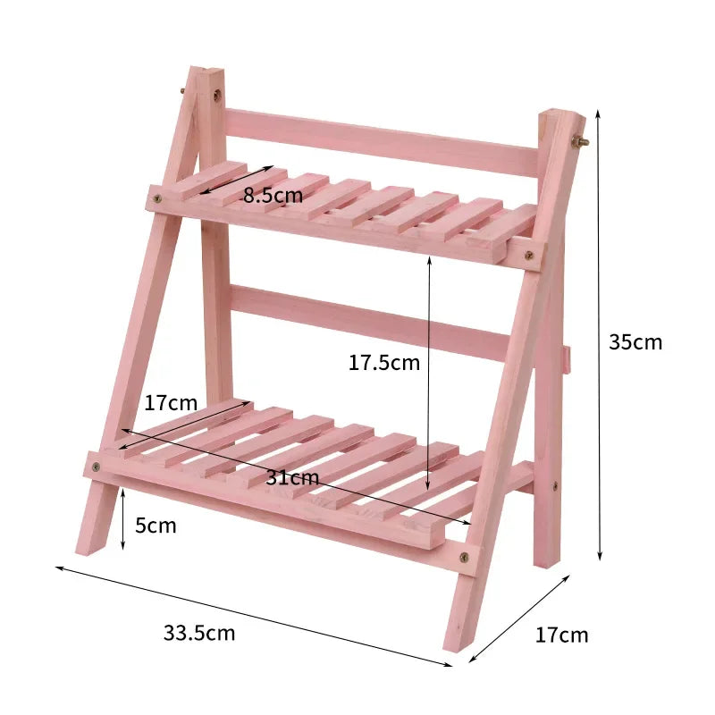 Wooden Storage Shelf 2-Tiers Desktop Organize