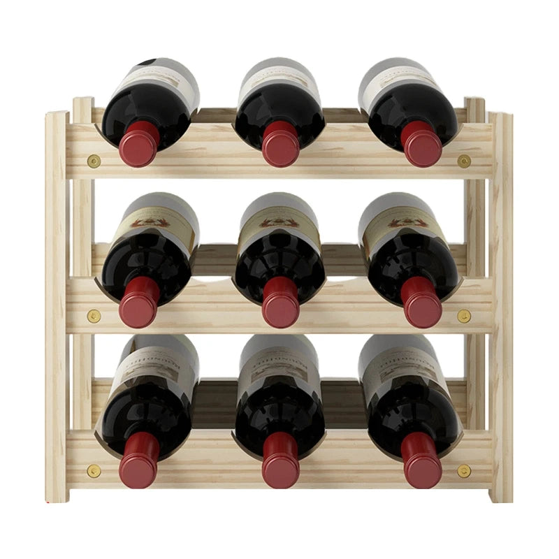 Standing Wooden Wine Rack Organizerr