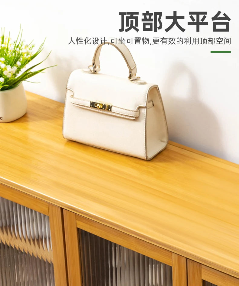 Home Entryway Shoe Bench Sit and Store Shoe Cabinet Breathable Dust-Proof Shoe Organizer Long Bench Shoe Rack for Doorway
