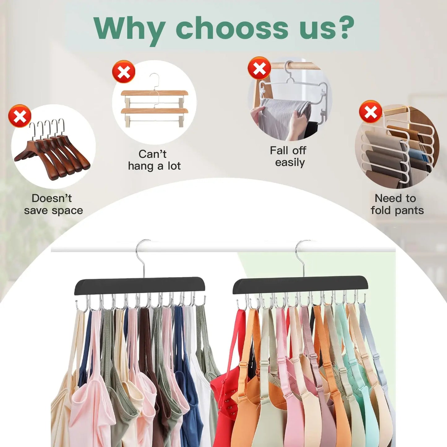 Space-Saving Wooden Hanger