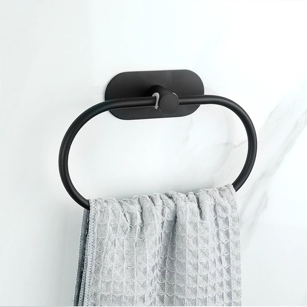 Modern Black Towel Holder
