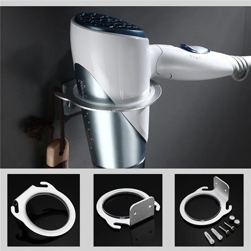 Space Aluminium Hair Dryer Holder & Organizer