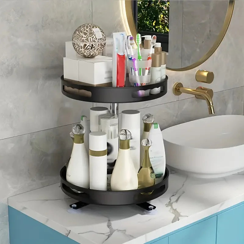 3-Tier Metal Rotating Organizer Spice Rack