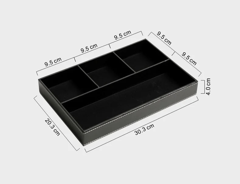 Business Leather Pen Holder Makeup Brush Storage Box Living Room Desktop Storage Office Desktop Storage Box