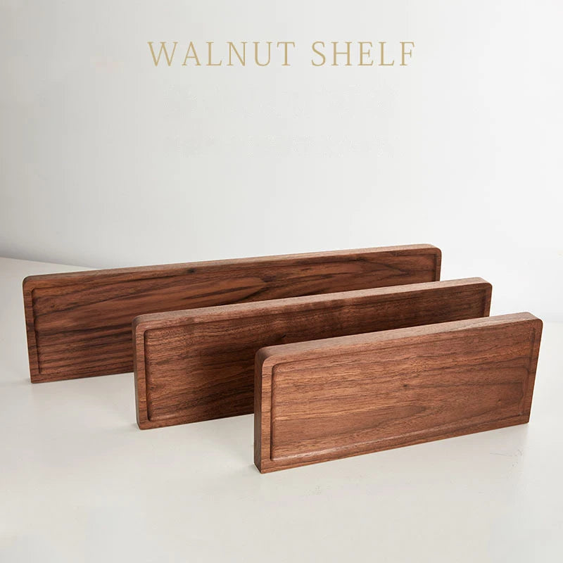 Walnut Wall-Mounted Storage Rack