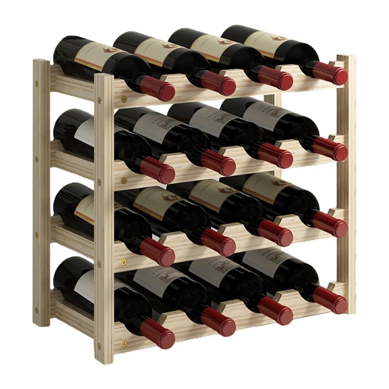 Standing Wooden Wine Rack Organizerr