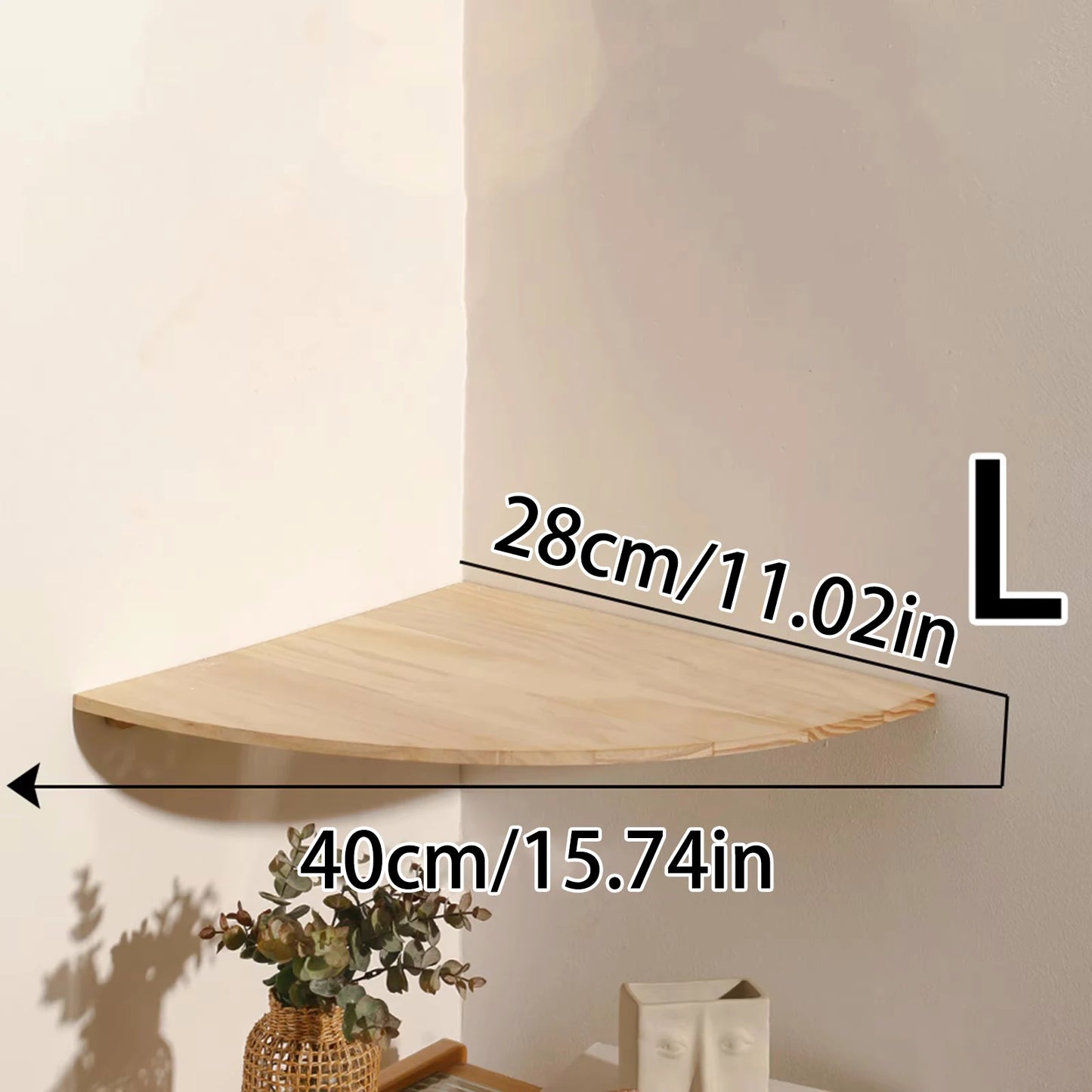 Floating Wooden Corner Shelves