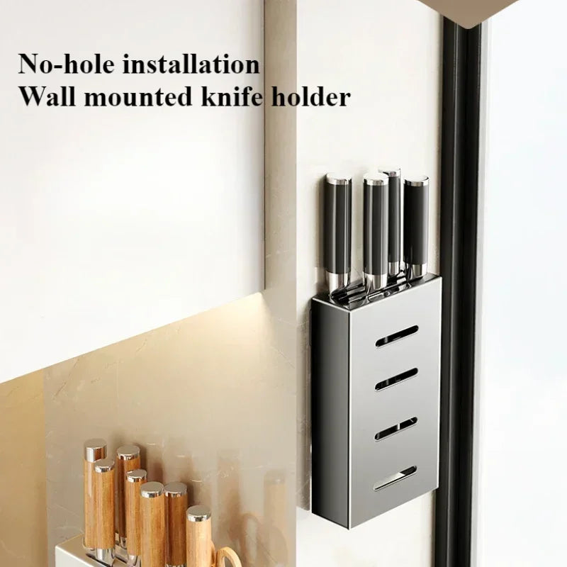 Stainless Steel Wall-Mounted Knife Holder