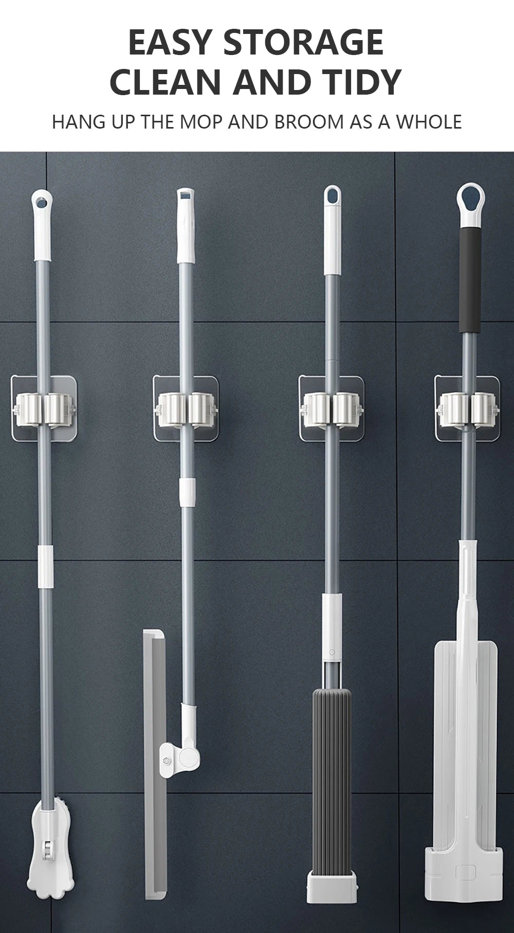 Multi-Purpose Wall Hook Organizer - No Drilling Required
