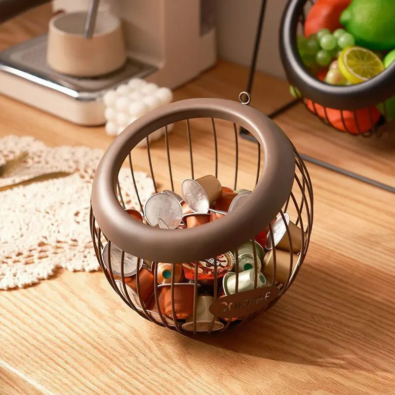 Wrought Iron Hanging Fruit Basket